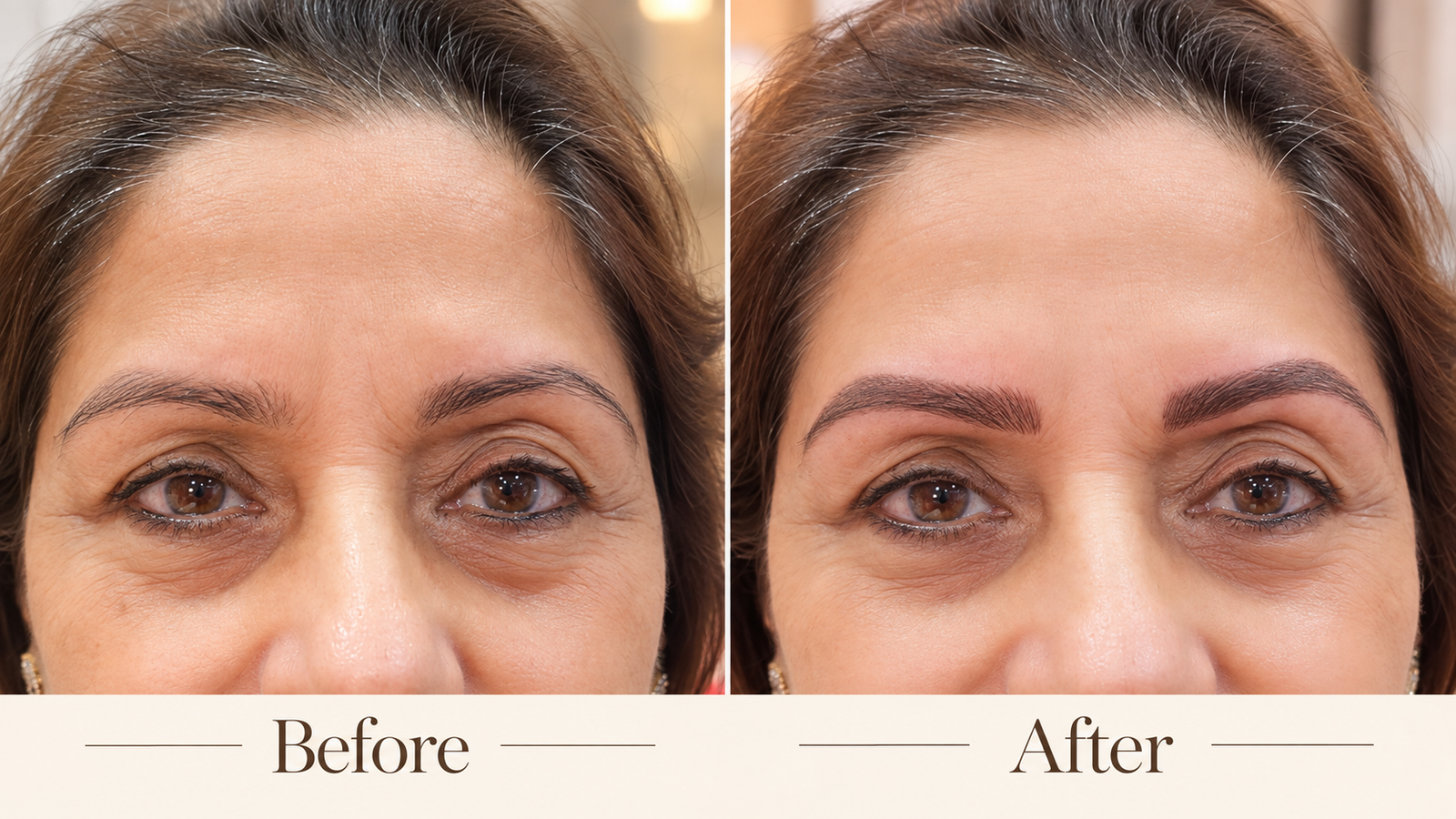 Nano Brows — before and after