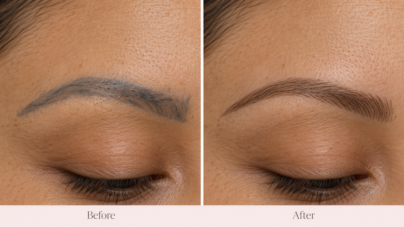 Brow correction — before and after